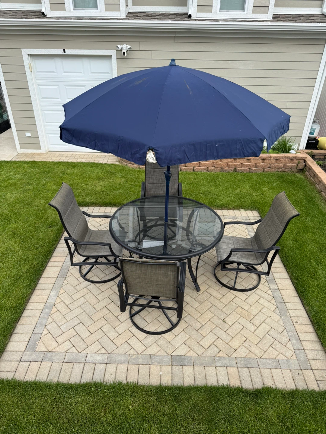 Patio Dining Set with 4 Swivel Chairs $350.00 or best offer - photo 2