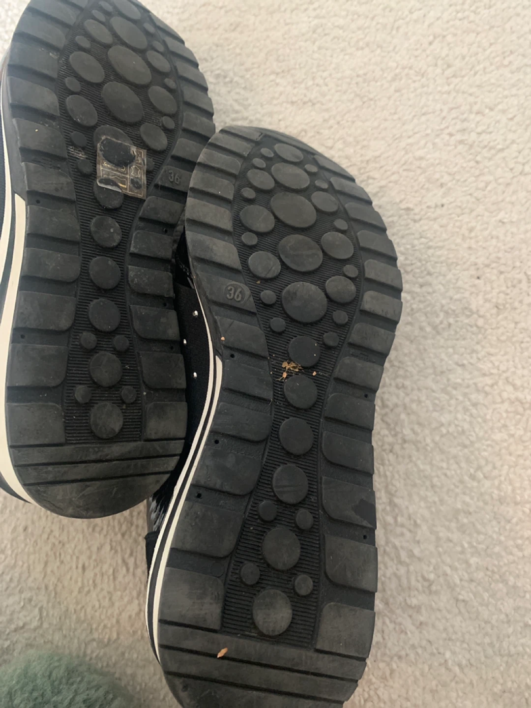 Chiara Pasquini Black Patent Embellished Sneakers Size 36 - photo 5