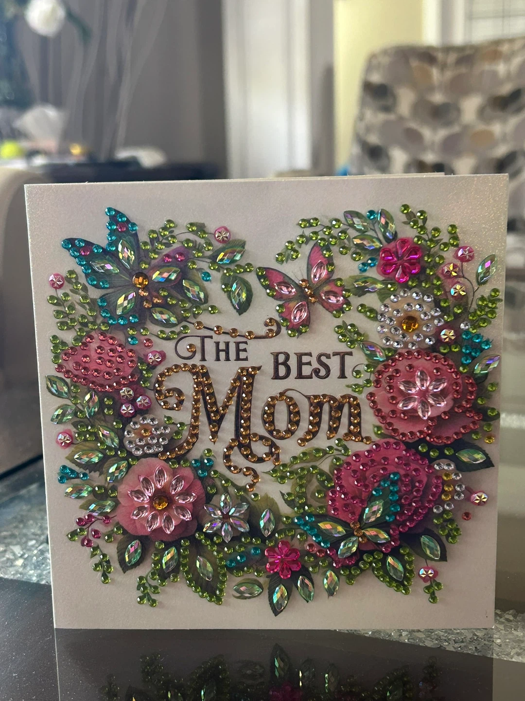 The Best Mom Diamond Art Card