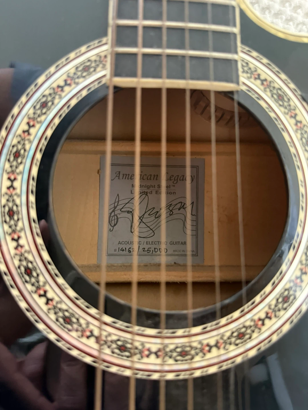 American Legacy Midnight Steel Acoustic/Electric Guitar - photo 5