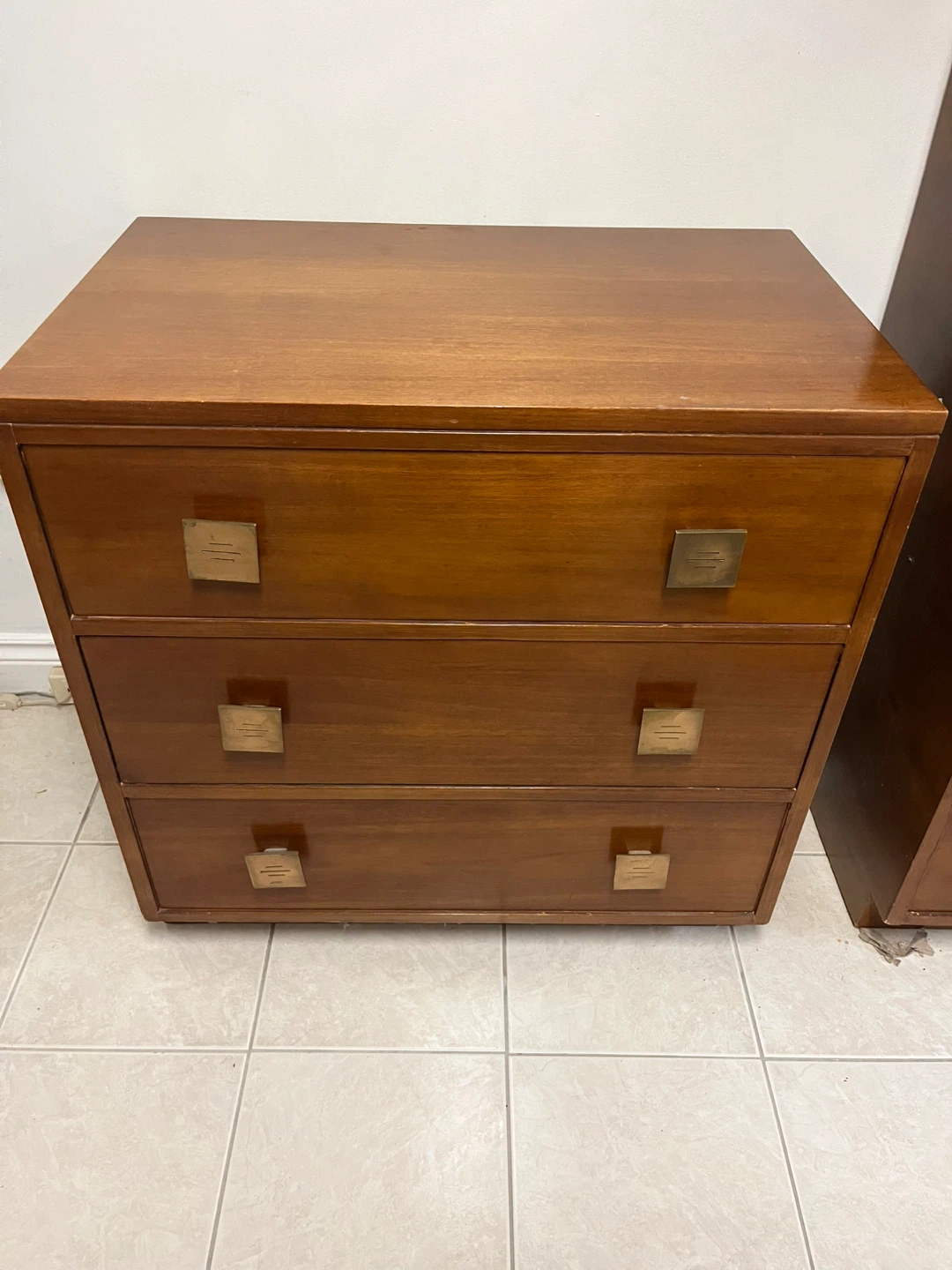 Vintage Wooden 3-Drawer Dresser