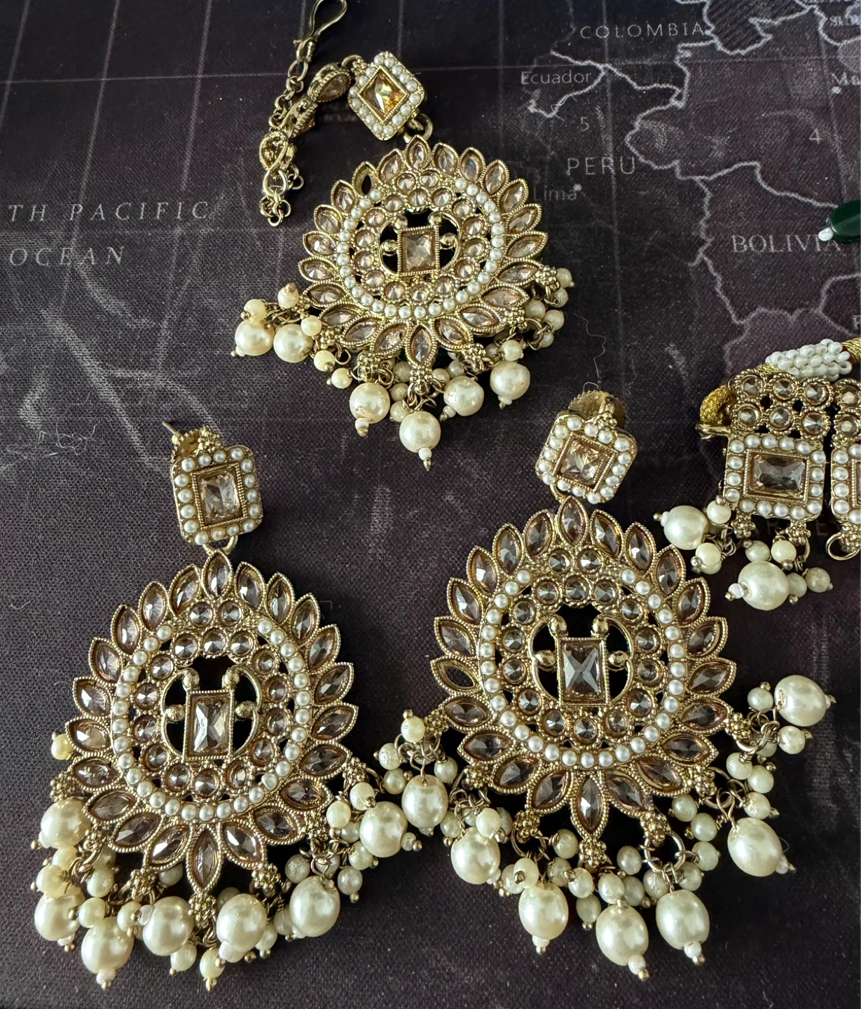 Indian Jewellery Set - Necklace, Earrings & Tikka - photo 2