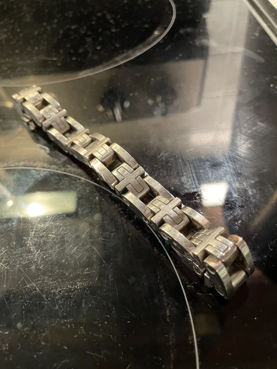 Men's Silver Tone Link Bracelet - photo 3