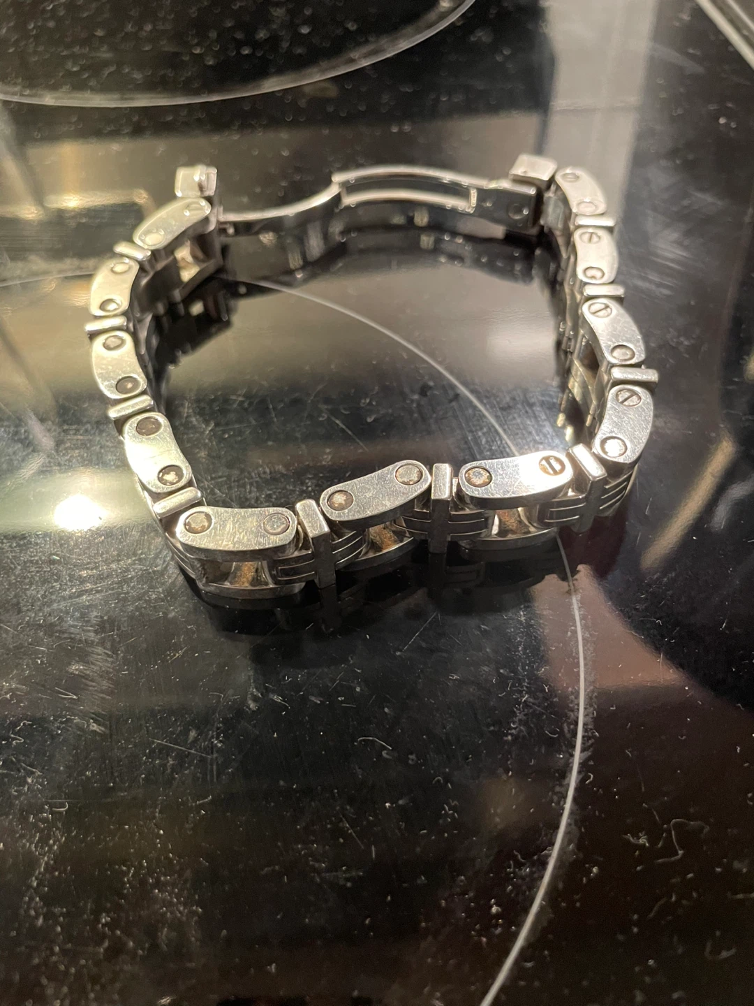 Men's Silver Tone Link Bracelet - photo 2