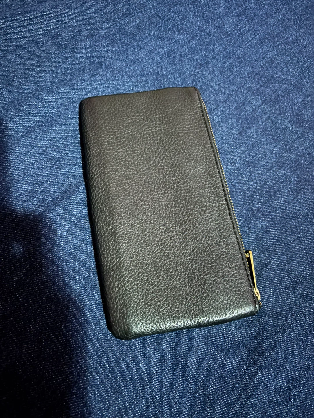 Fossil Black Leather Zippered Card Holder - photo 2