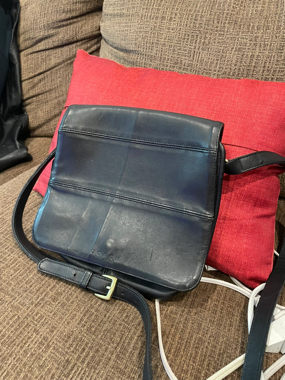 Black Leather Coach Shoulder Bag - photo 5