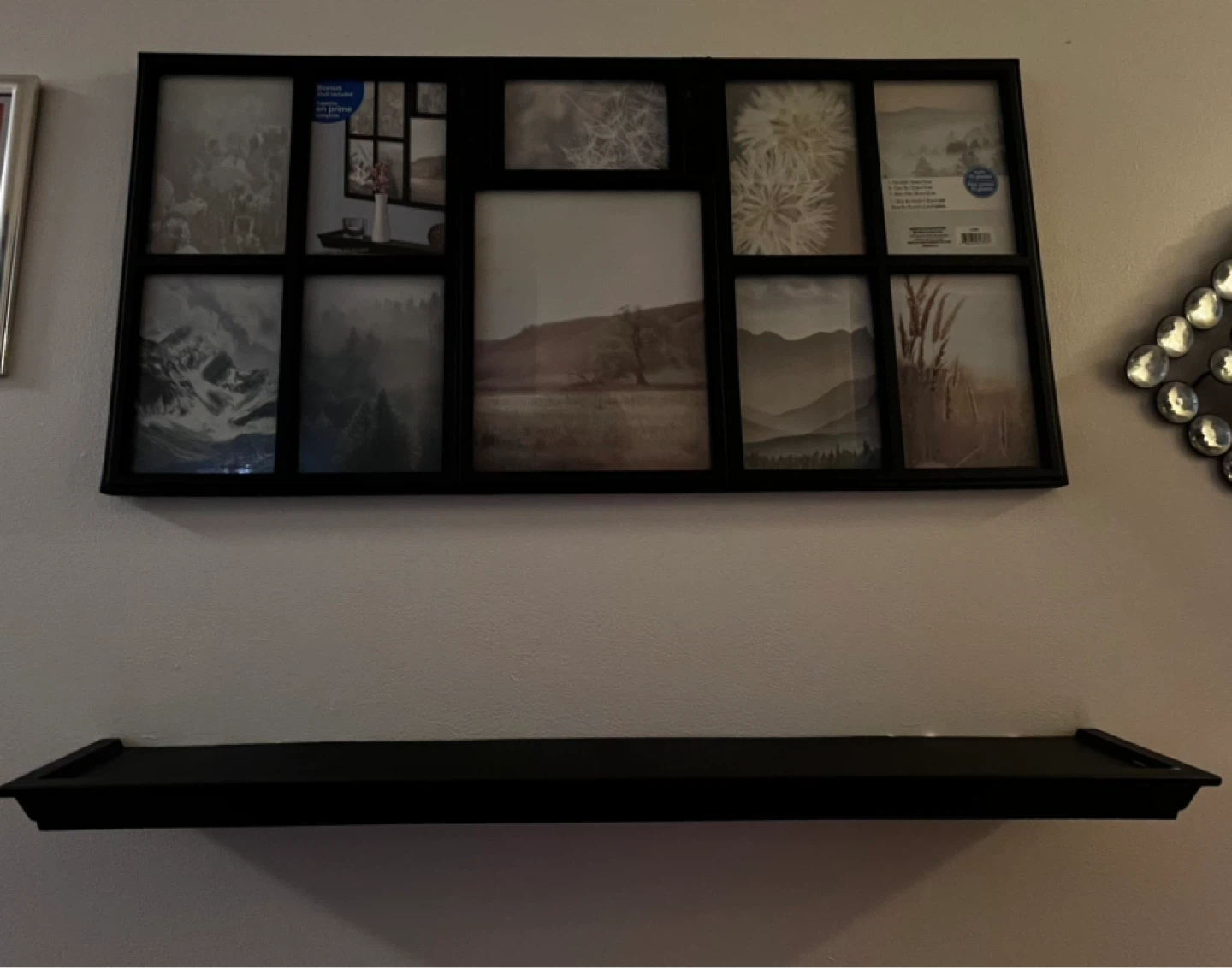 Black Multi-Opening Photo Frame Collage