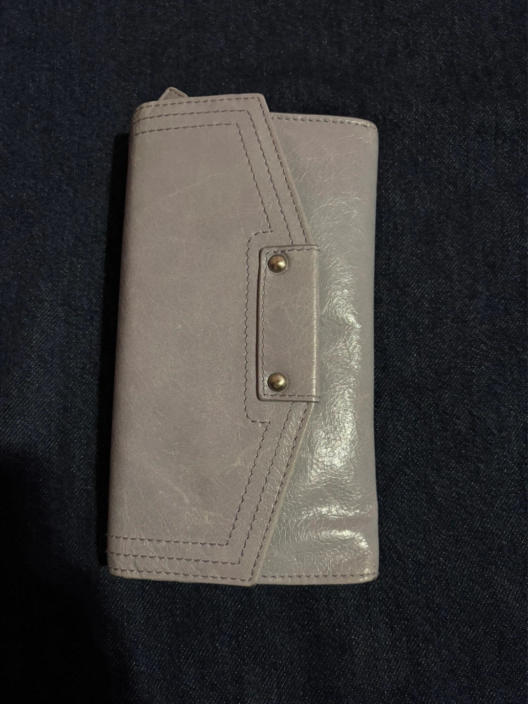 Grey/ light purple Clutch Wallet
