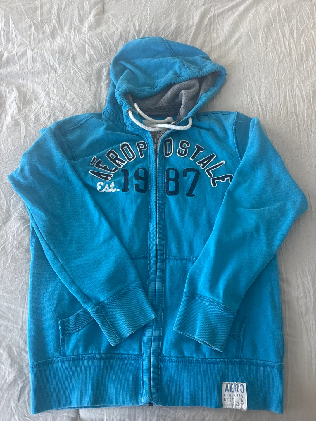 Aeropostale Blue Zip-Up Hoodie - Size S/P