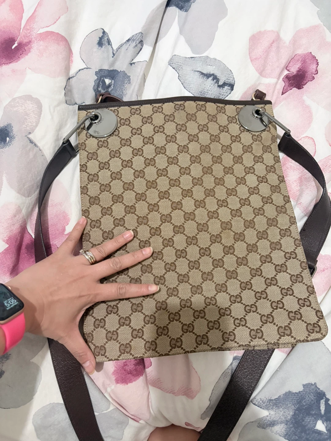 Gucci Monogram Canvas Shoulder Bag