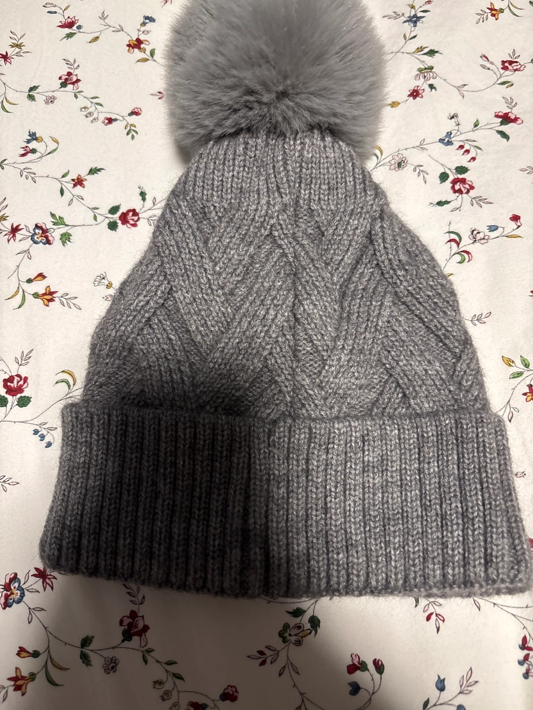 Grey Knit Beanie with CC Logo - photo 2