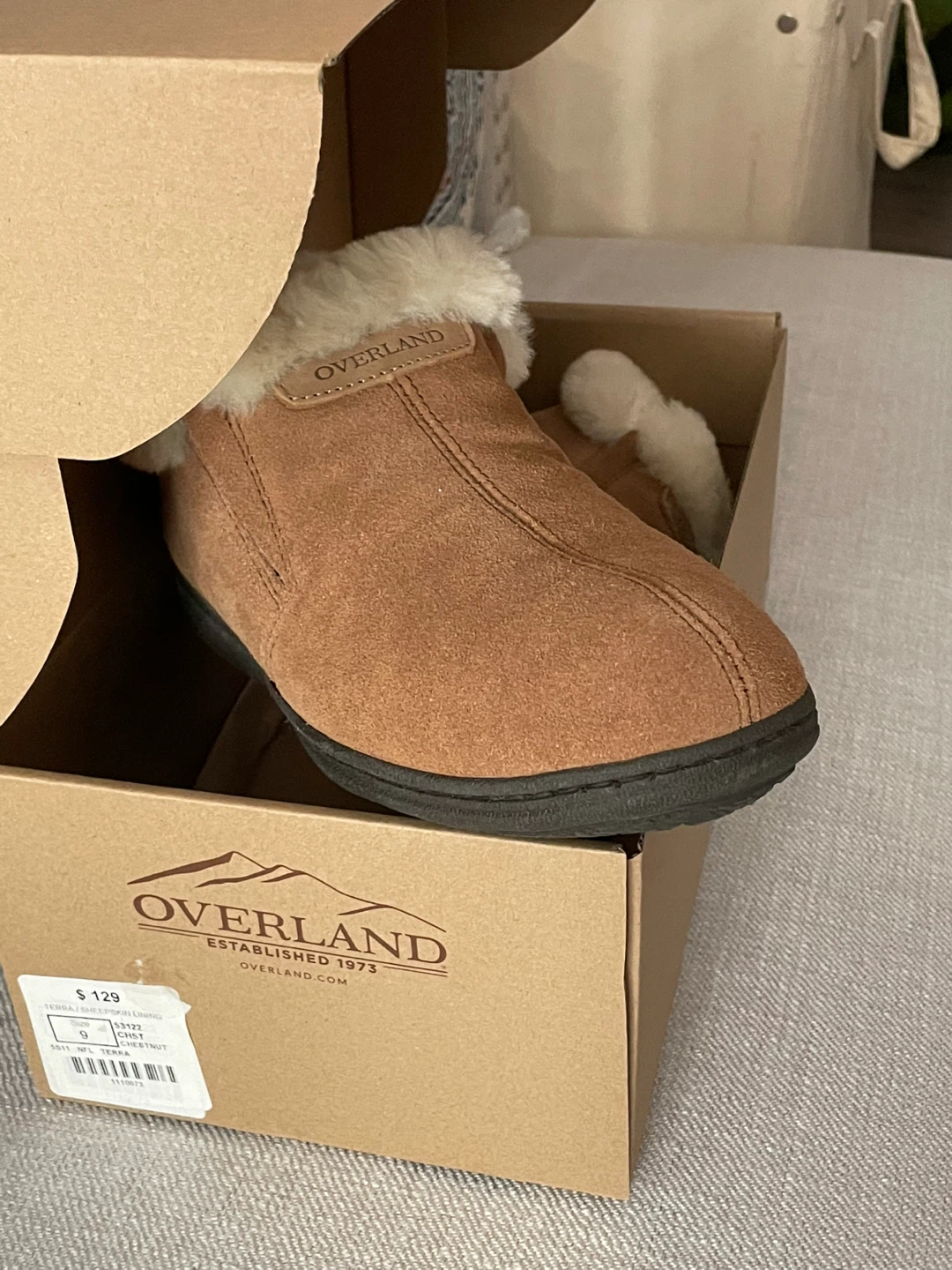 Overland Terra Sheepskin Lined Boots - Size 9