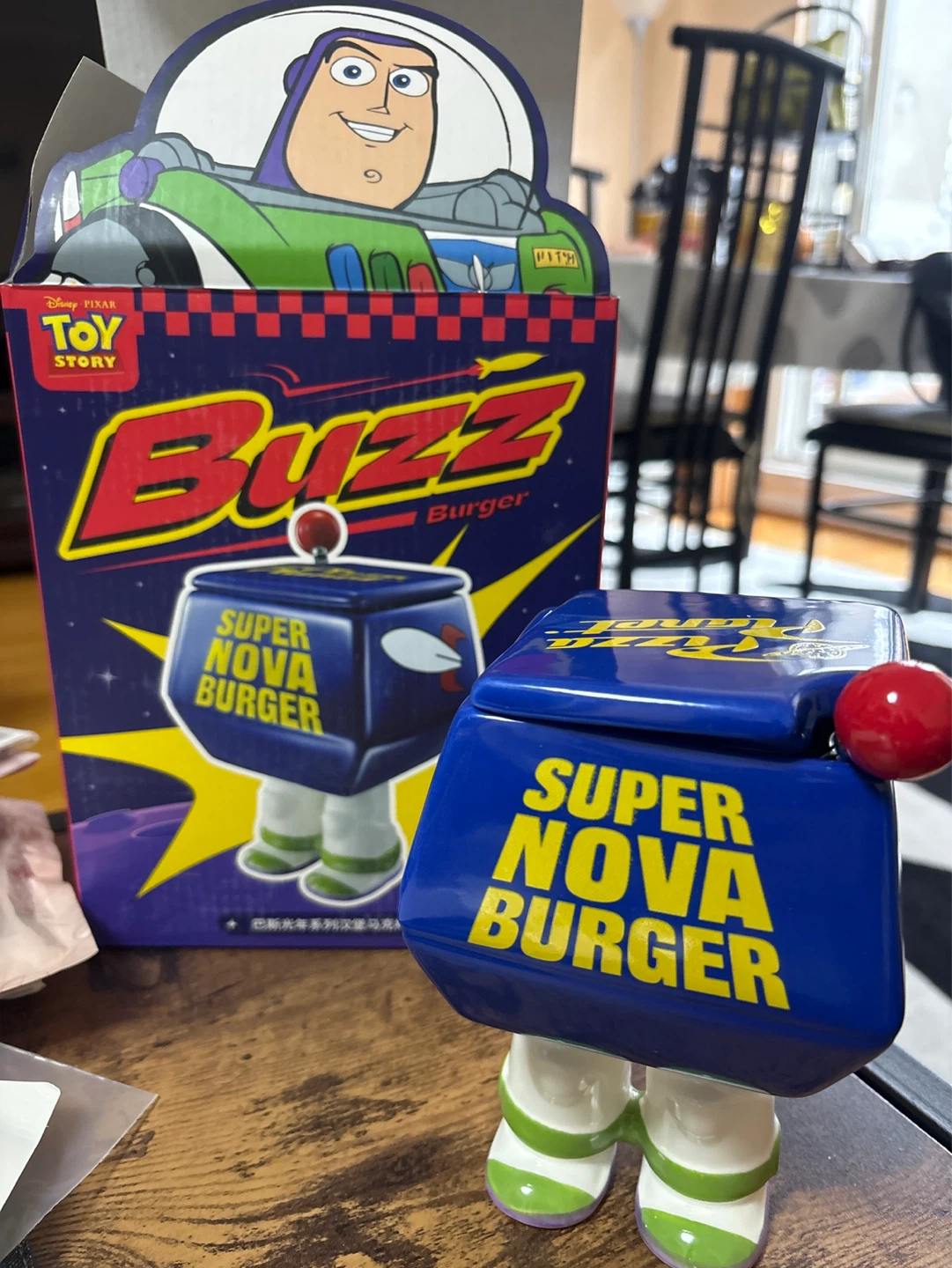 Disney Pixar Toy Story Buzz Burger Container and Spoon