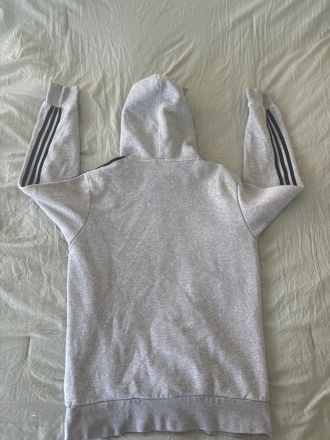 Adidas Grey Hoodie with Black Stripes - photo 2