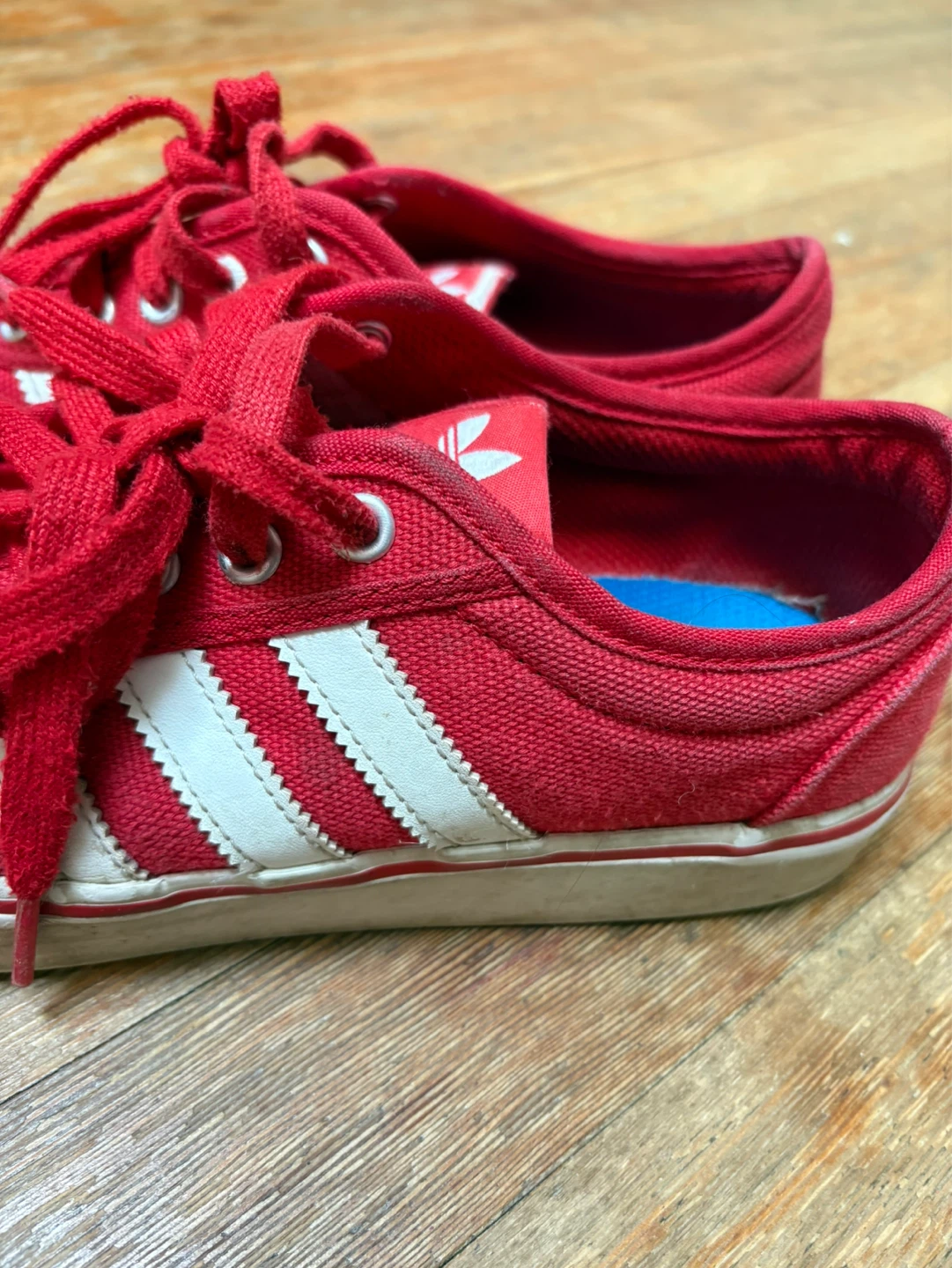 Adidas Red Canvas Sneakers size 7.5 - photo 4
