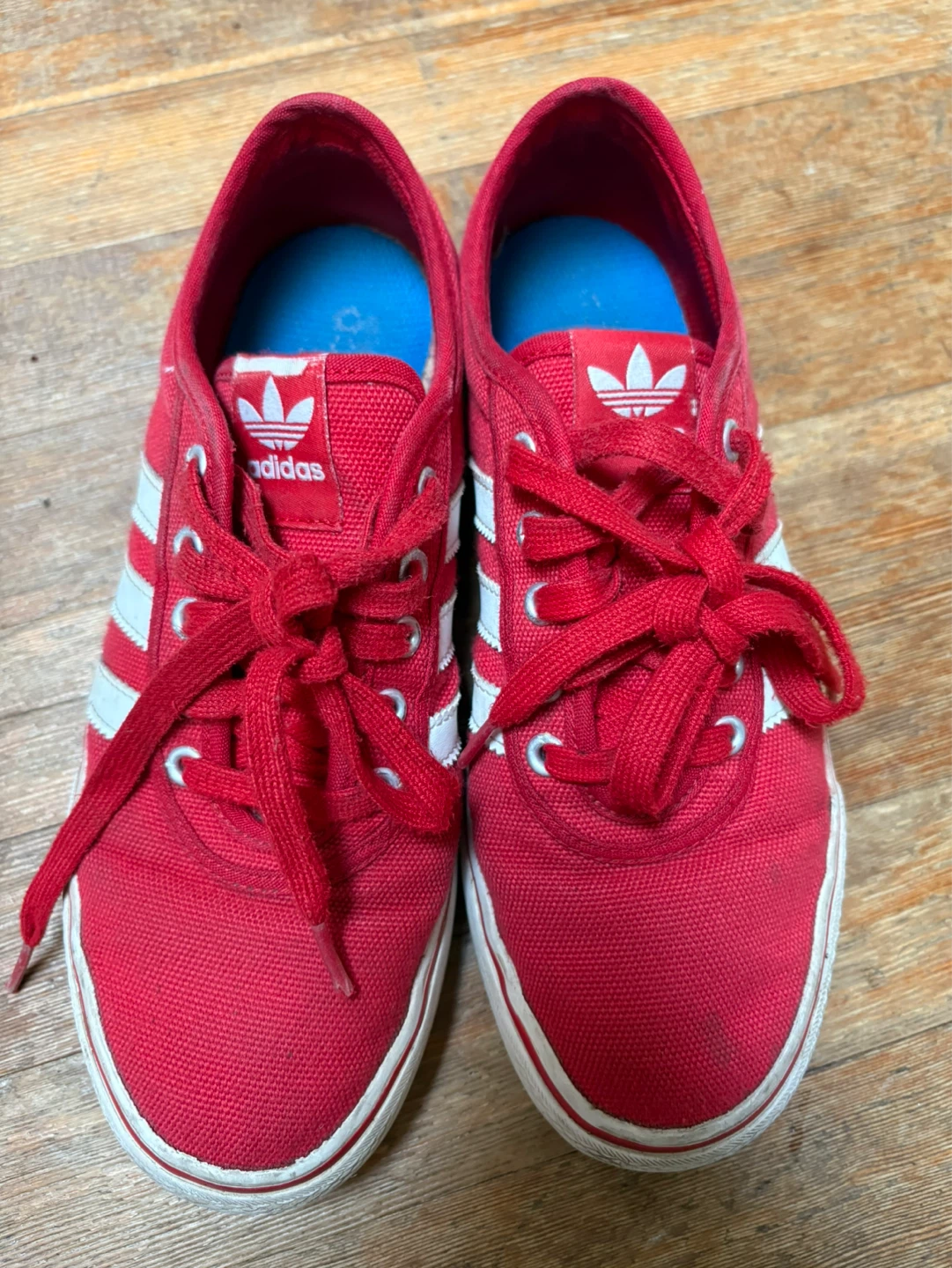 Adidas Red Canvas Sneakers size 7.5