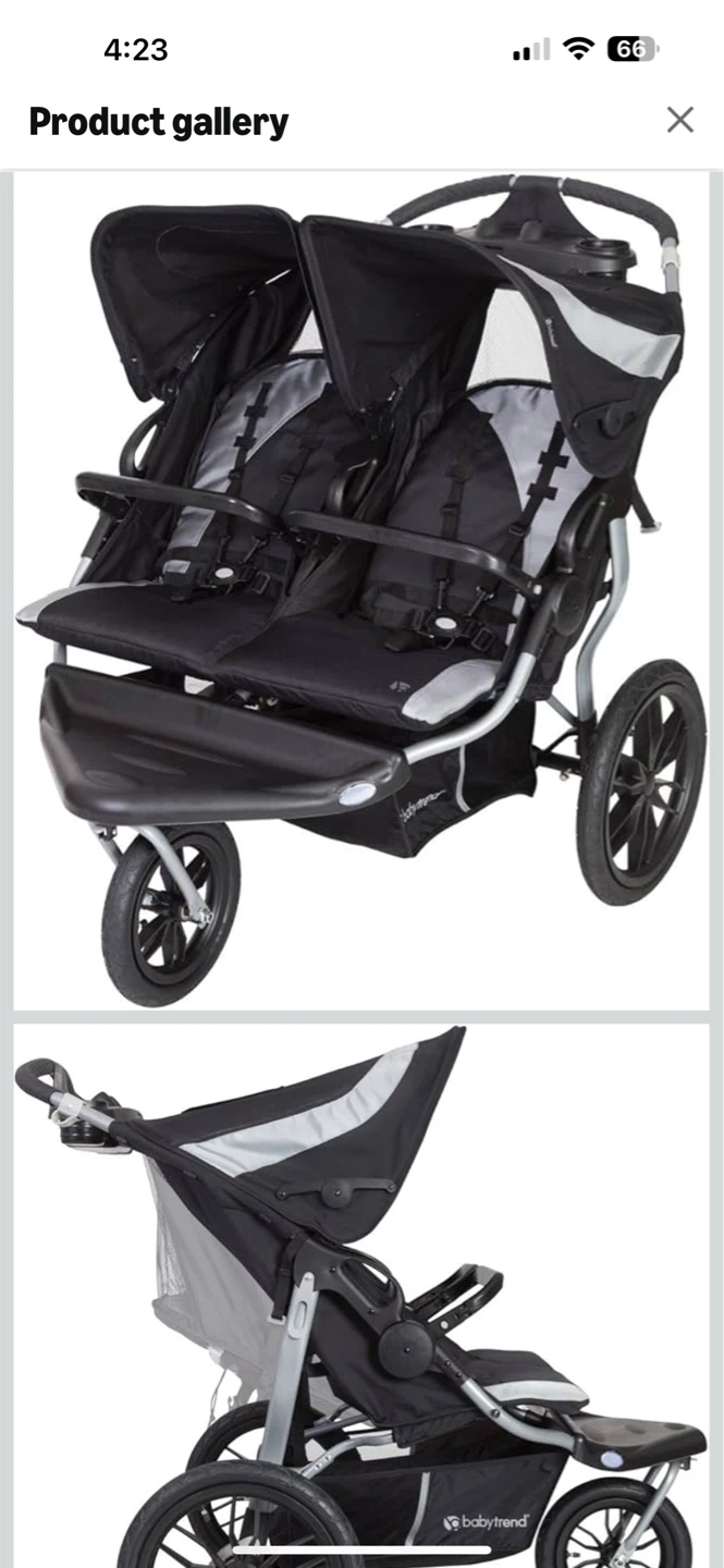 Baby Trend Double Jogging Stroller - photo 5