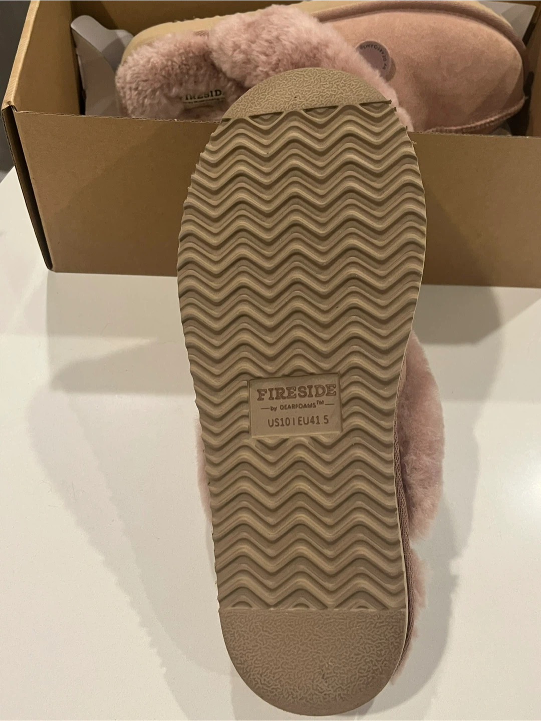 Dearfoams sheepskin slippers