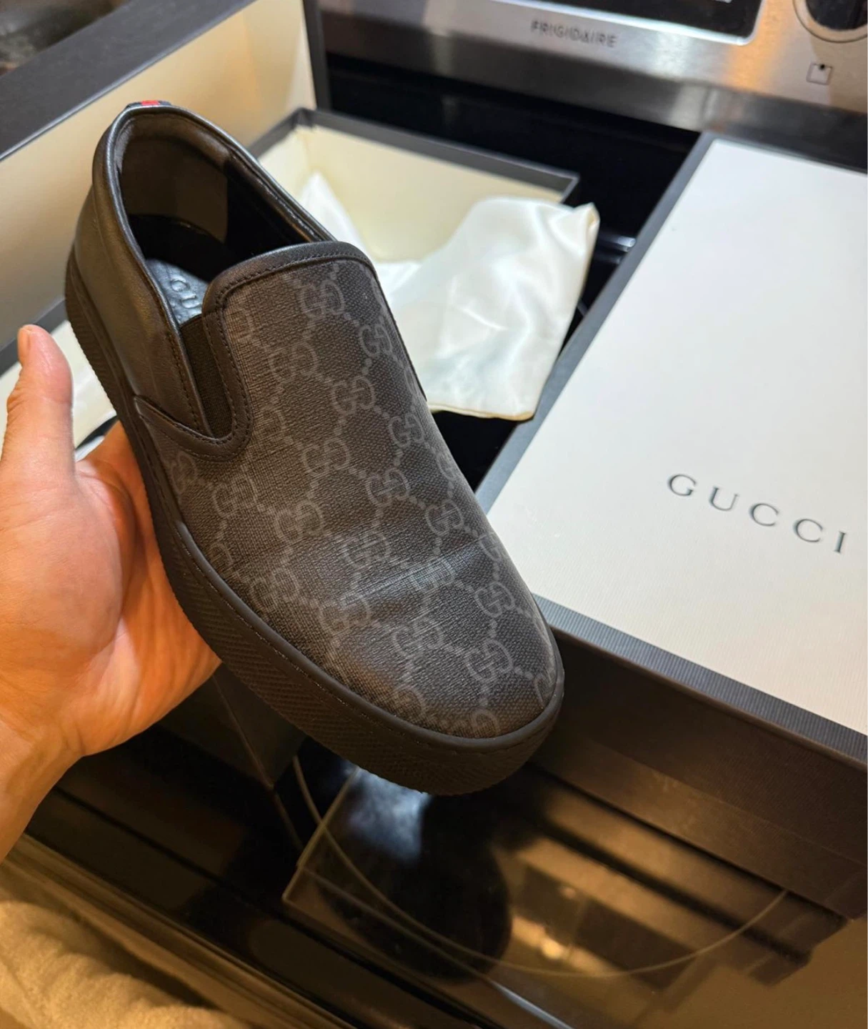 Gucci GG Monogram Slip-On Sneakers