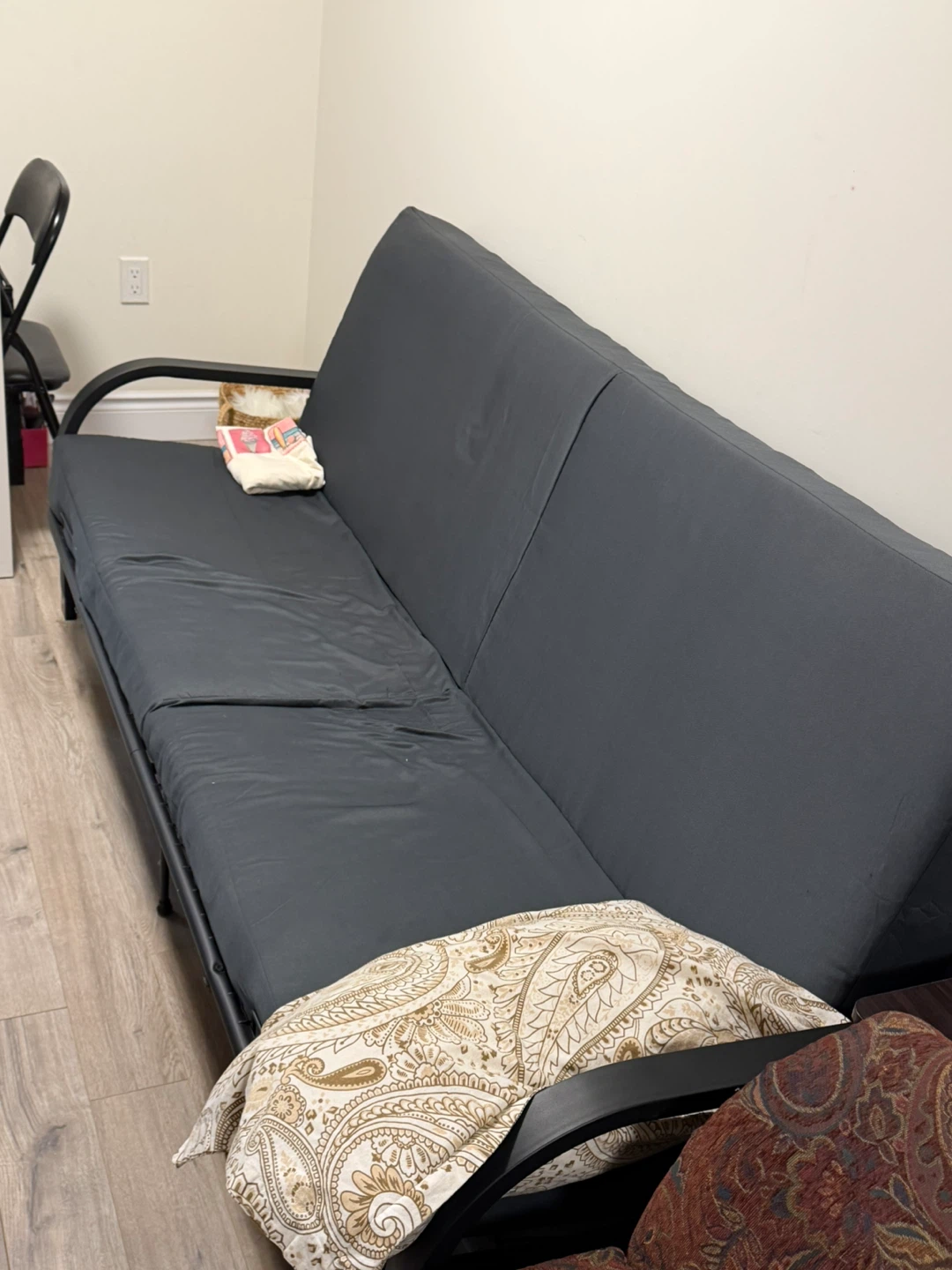 Grey Futon Sofa Bed - photo 2