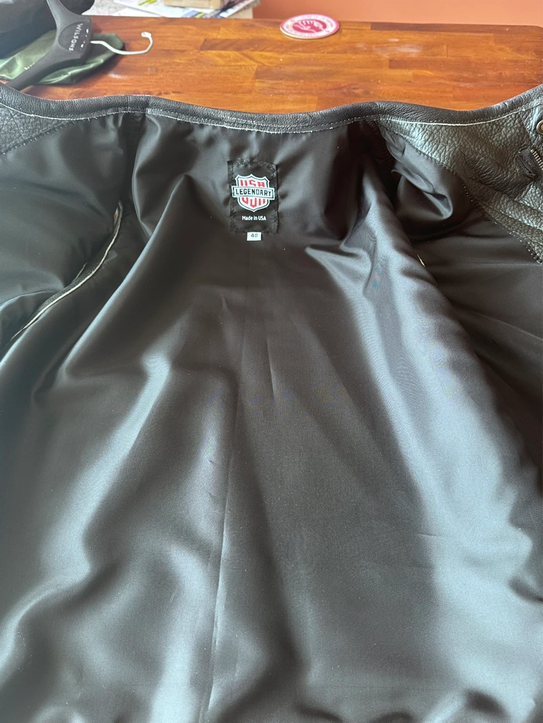 Legendary USA Leather Vest Size 40 - photo 3