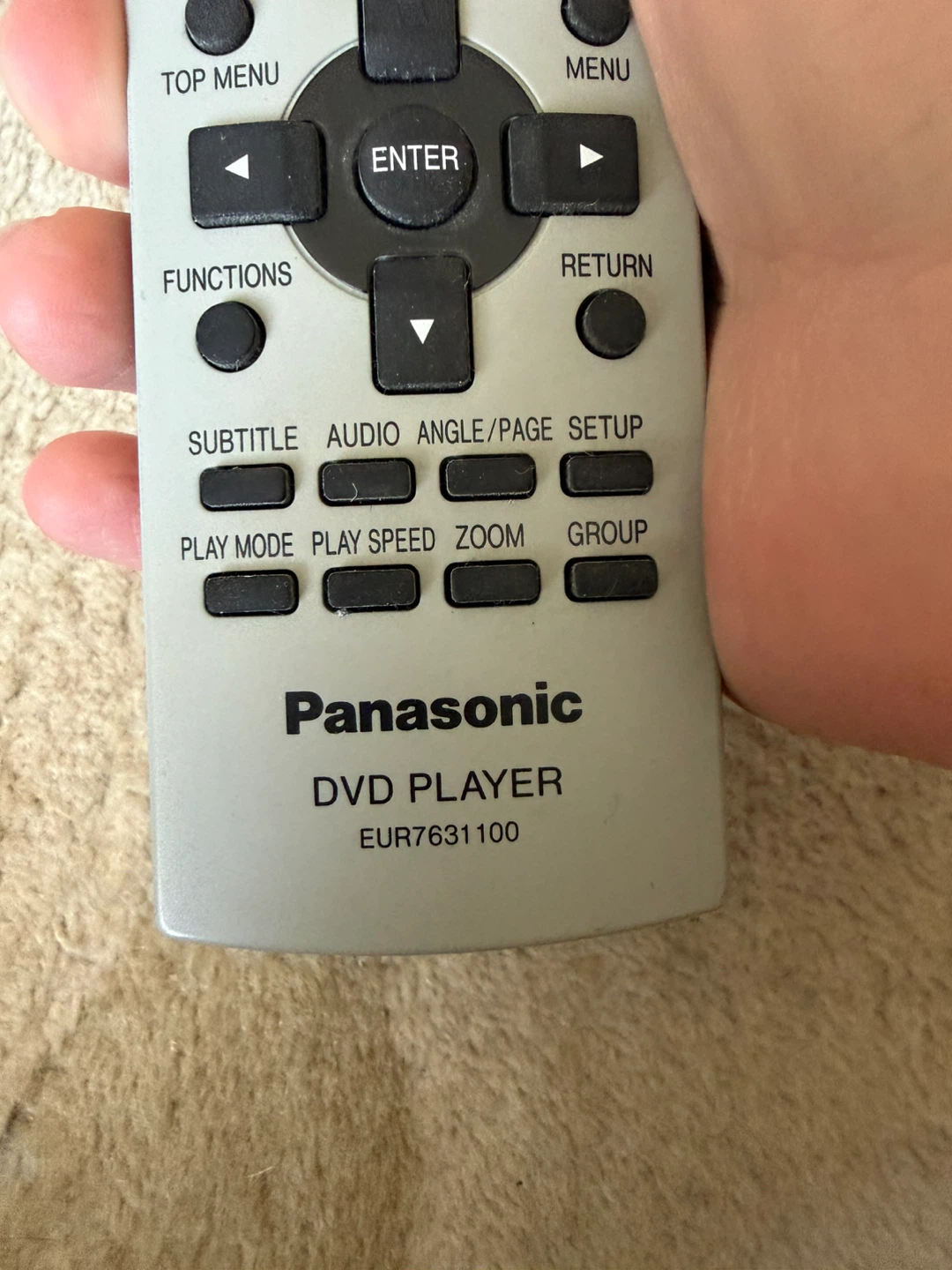 Panasonic DVD Player Replacement Remote EUR7631100 - photo 2