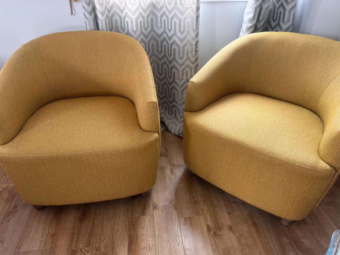 Pair of Mustard Yellow Accent Chairs
