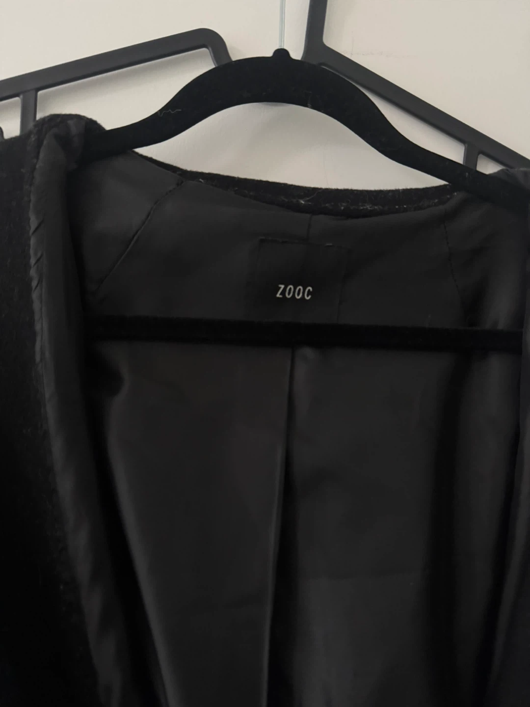 ZOOC Black Long Belted Coat with Hood - photo 3