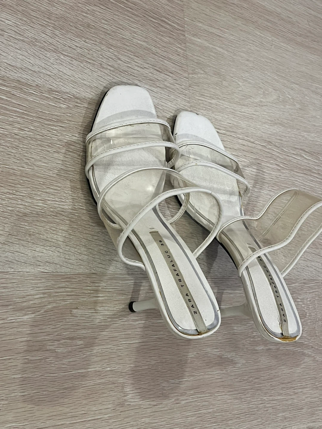 ZARA White Strappy Heels - photo 2