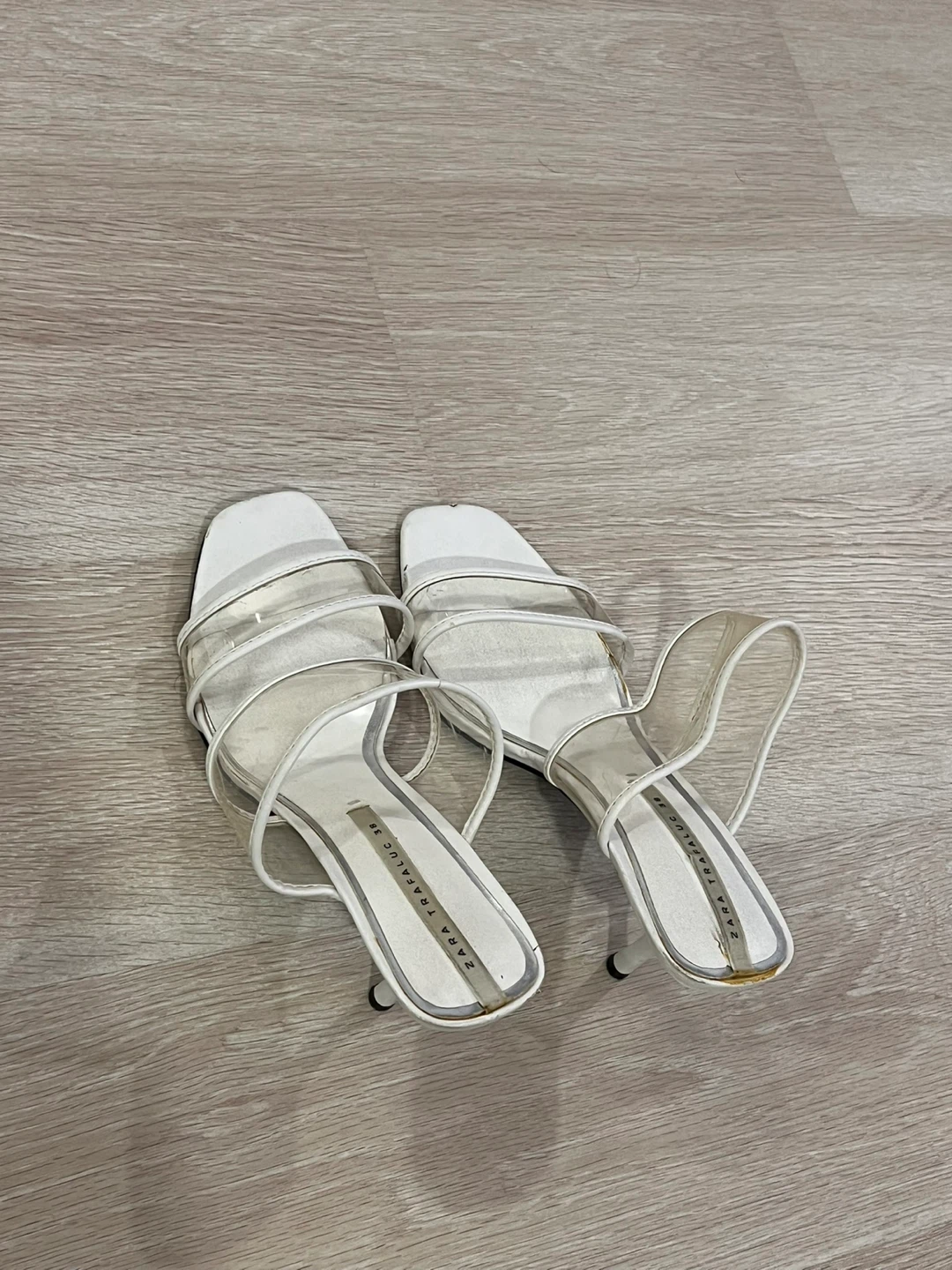 ZARA White Strappy Heels - photo 3