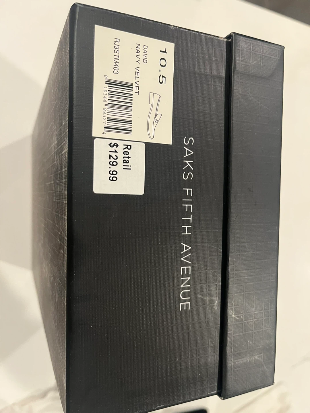 Saks Fifth Avenue  Navy Velvet loafers - Size 10.5 - photo 4