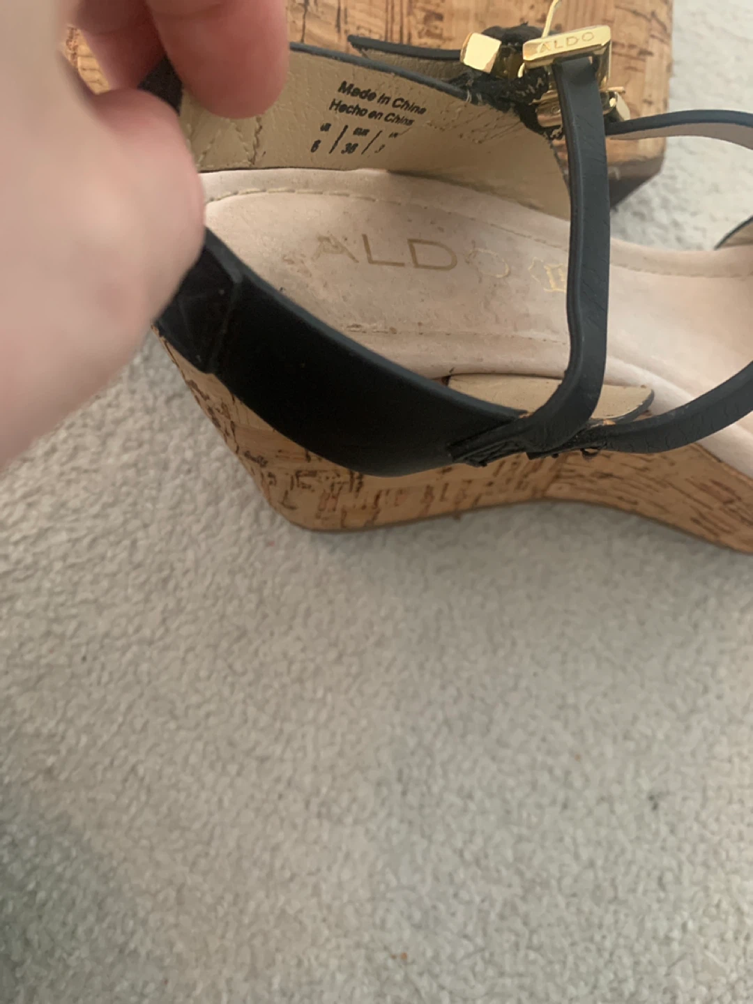 ALDO Black Wedge Sandals - photo 4