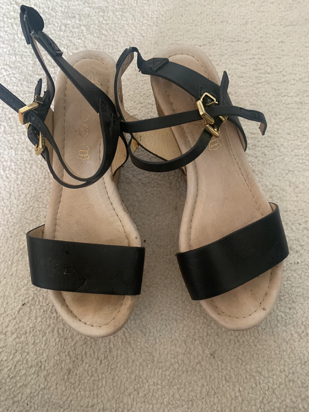 ALDO Black Wedge Sandals - photo 2