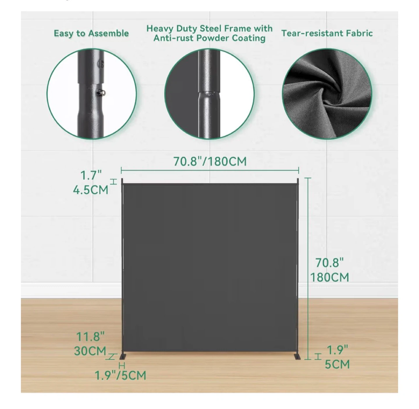 70.8" Room Divider Screen - photo 3