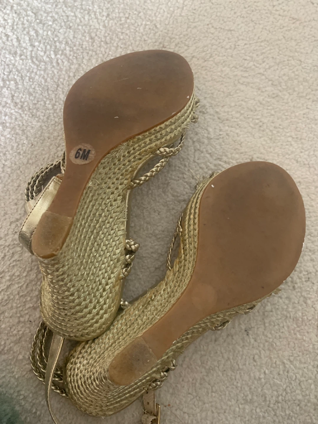 Michael Kors Gold Wedge Sandals Size 6M - photo 5