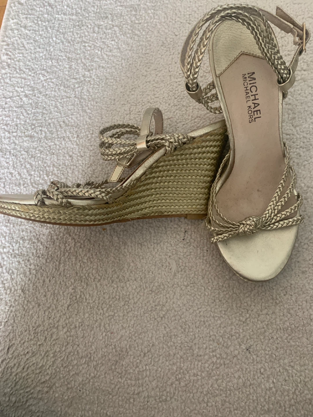 Michael Kors Gold Wedge Sandals Size 6M - photo 2