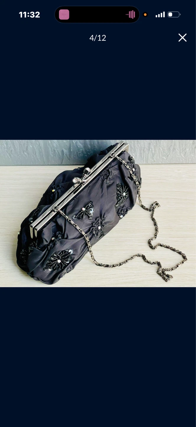 Embellished Satin Clutch Bag - photo 2