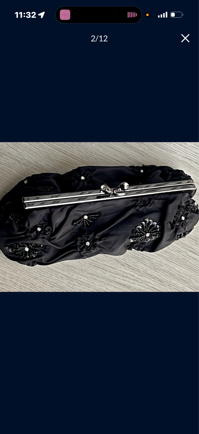 Embellished Satin Clutch Bag - photo 4