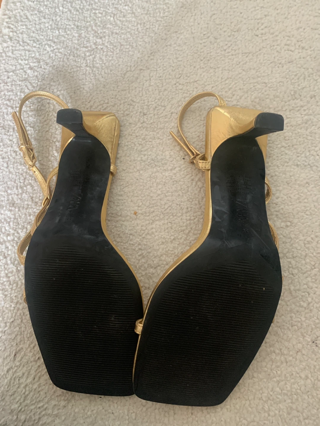 Gold Strappy Heeled Sandals - Size 36 - photo 3