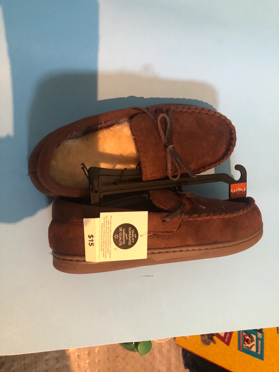 George Men's Brown Suede Moccasin Slippers Size 11-12 - photo 2