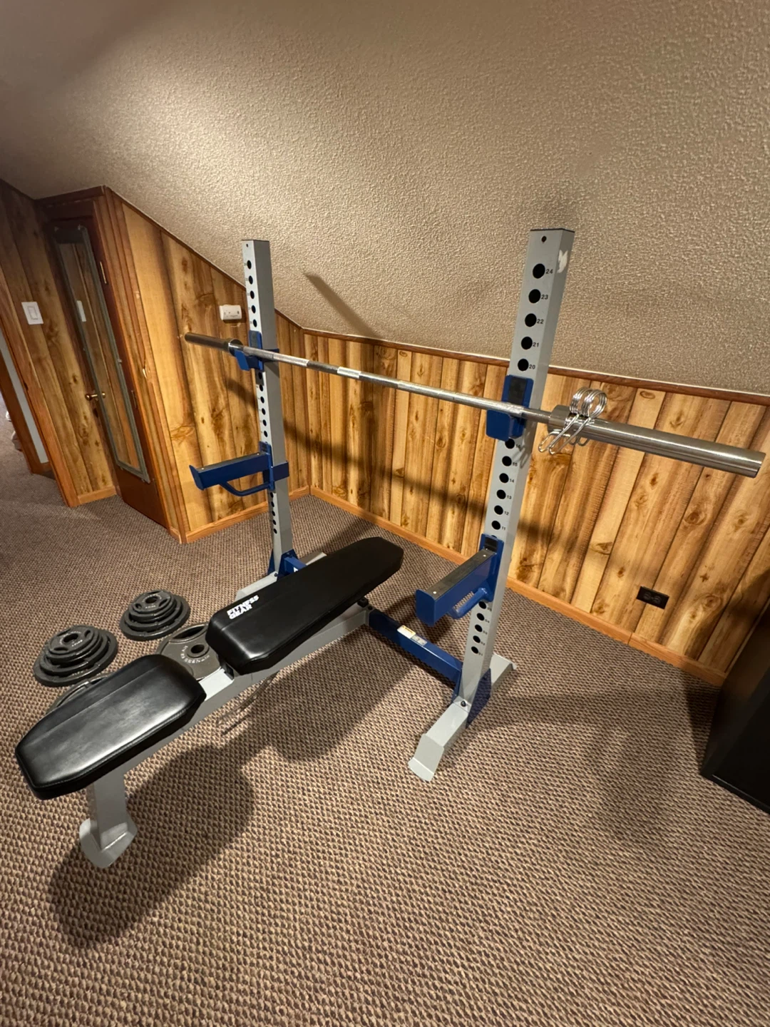 Fitness Gear Bench Press and Barbell Set