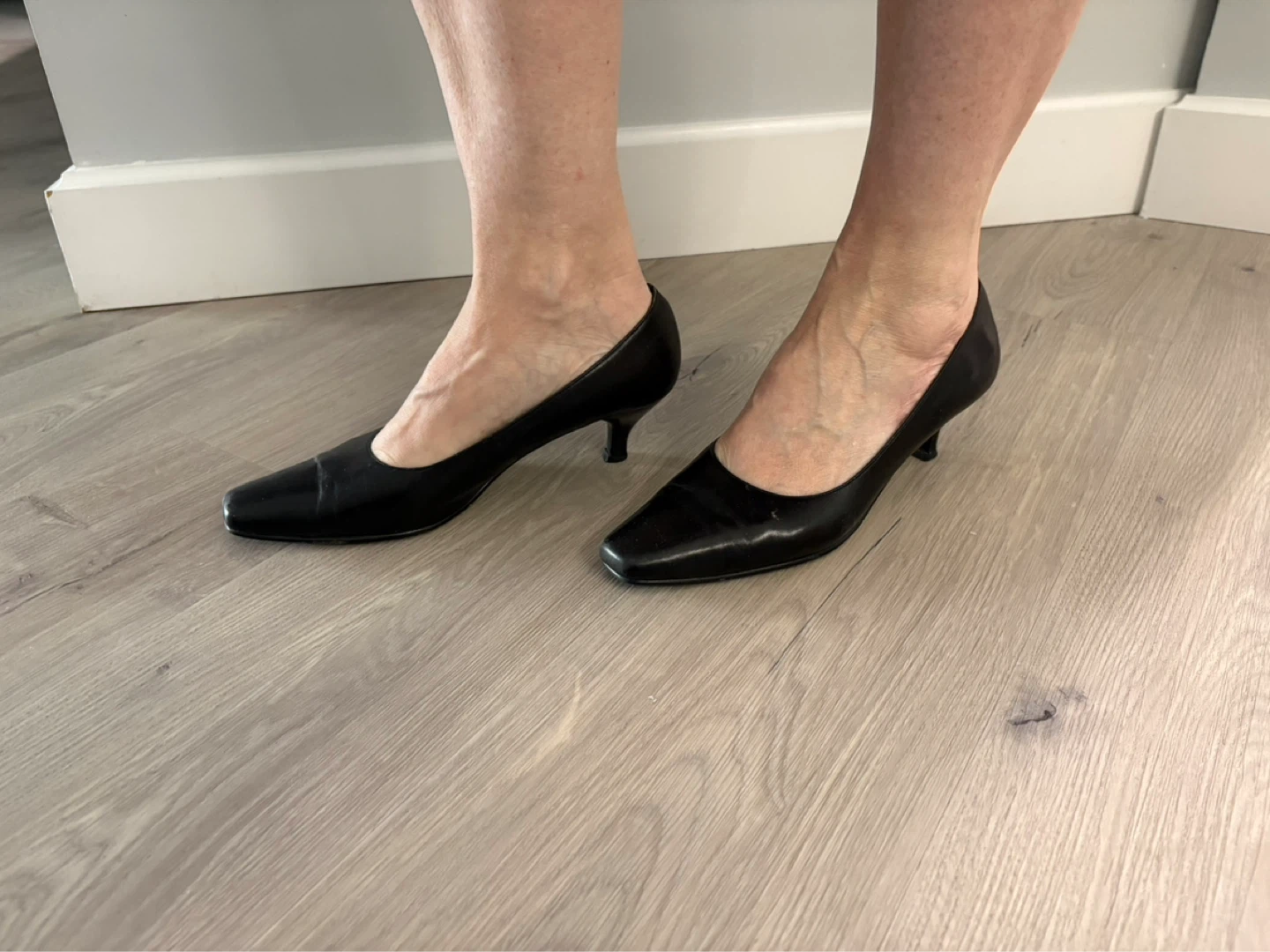 Calvin Klein Black Leather Heels