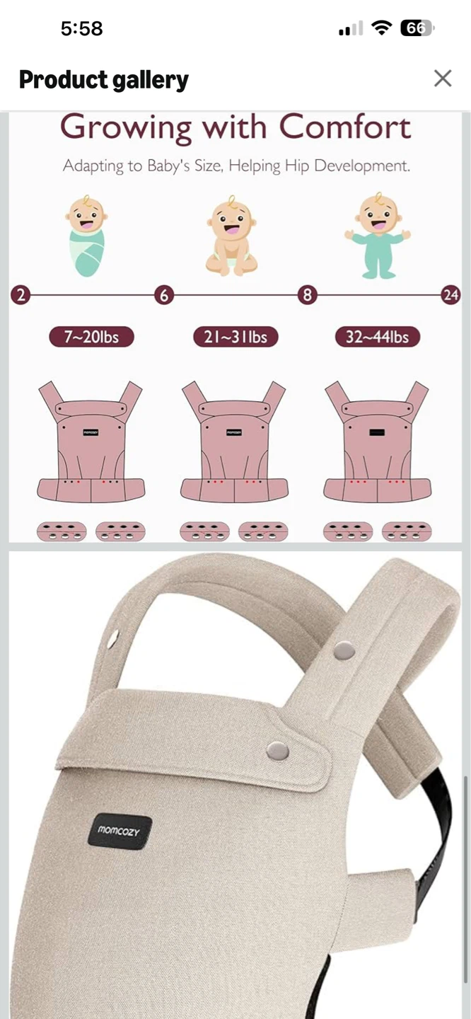 Momcozy Ergonomic Baby Carrier - photo 4