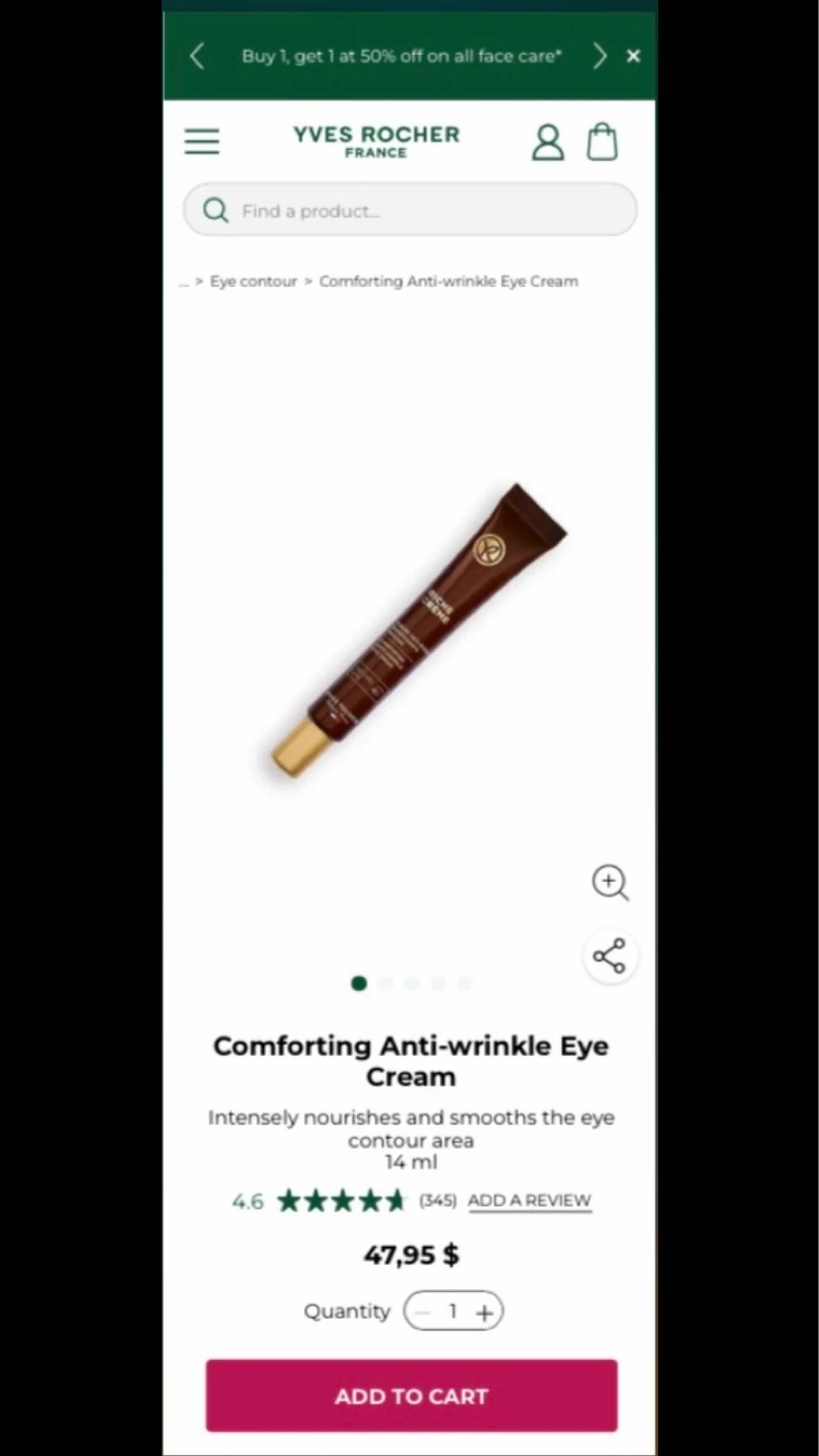 Yves Rocher Riche Crème Comforting Anti-wrinkle Eye Cream 👁️ 🌹🧴 - photo 4