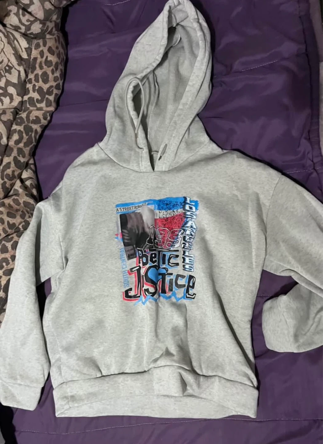 Grey Poetic Justice Hoodie