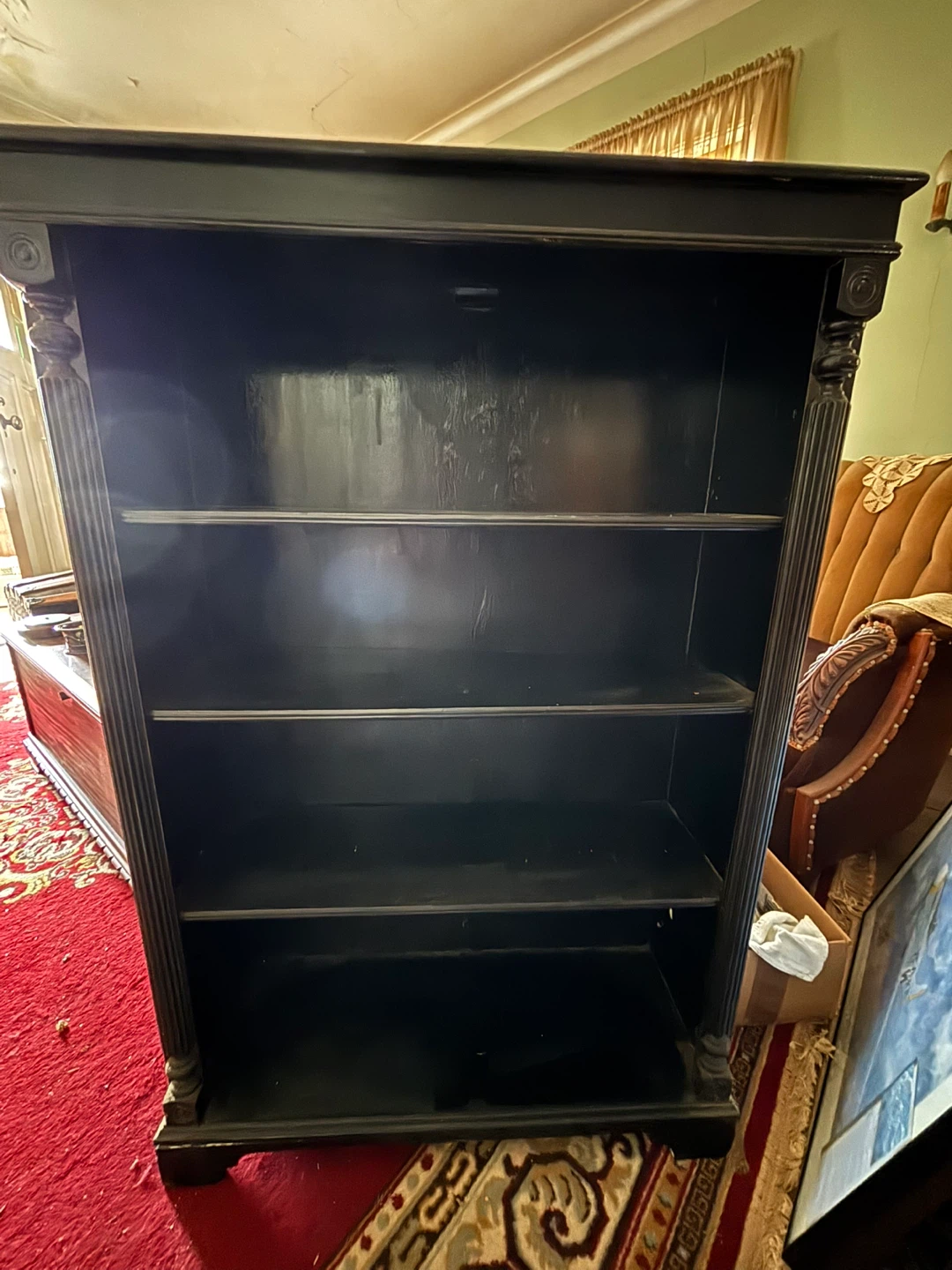 Black Wooden Bookshelf - photo 2