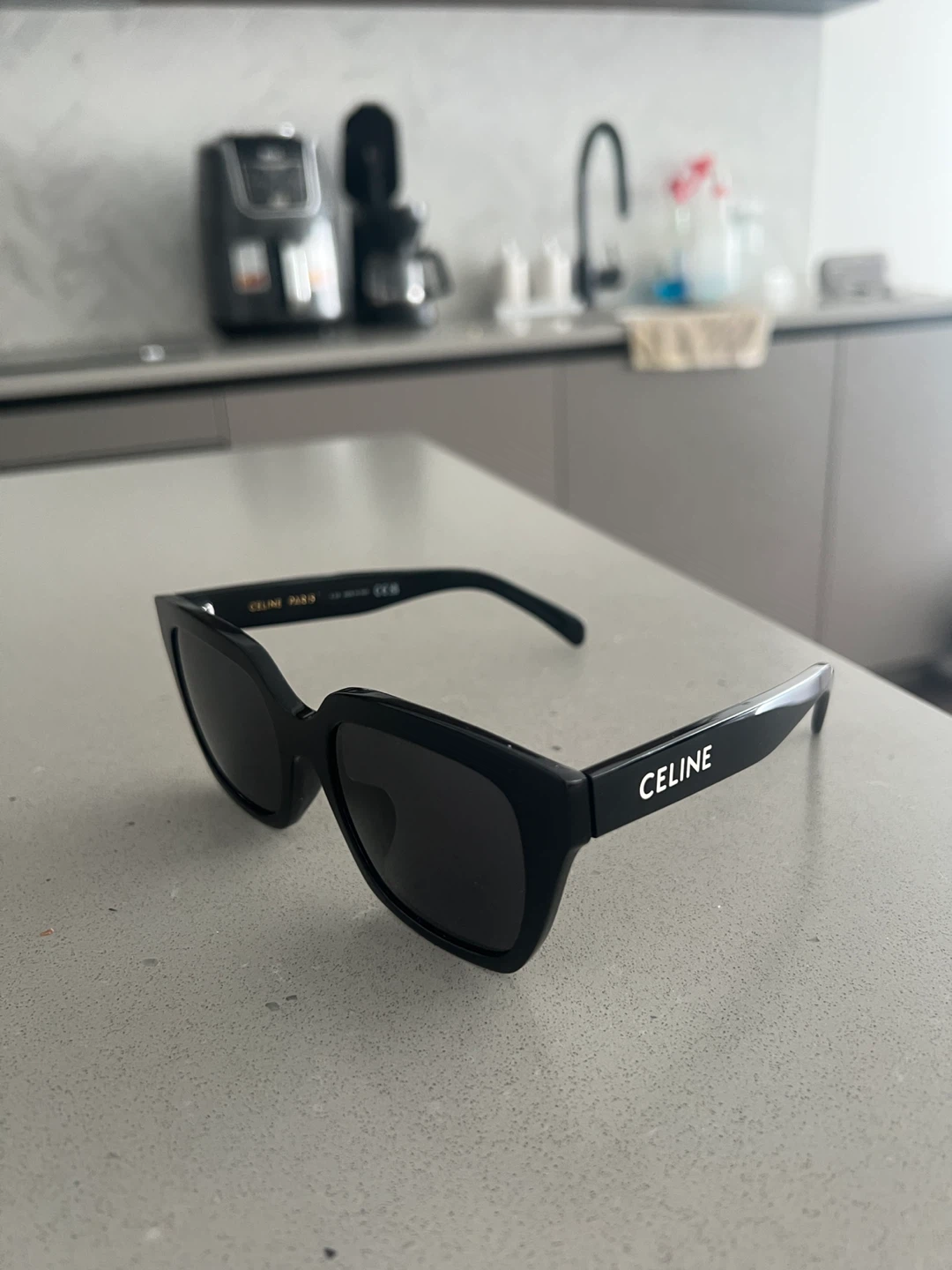 Celine CL40198F Black Shiny Acetate Irregular Sunglasses - photo 3