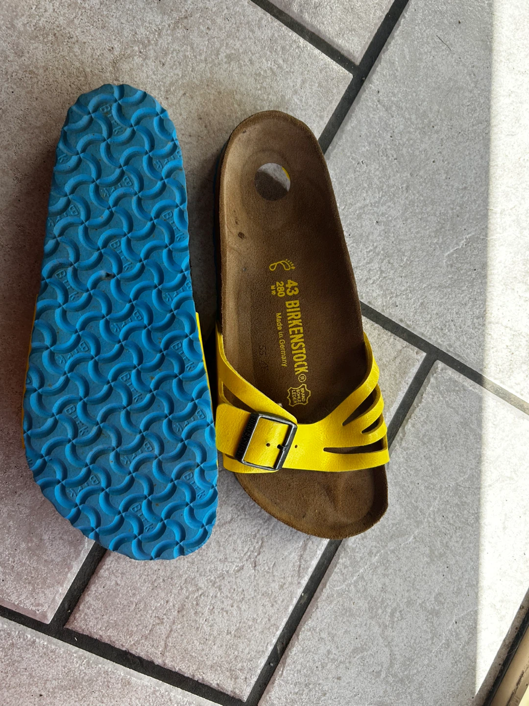 Birkenstock Sandals Size 43 Yellow