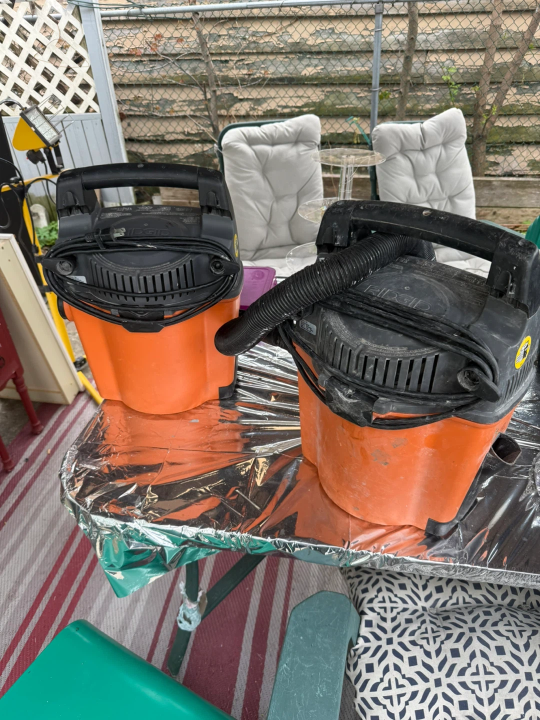 RIDGID 11L (3 Gal.) Portable Wet/Dry Shop Vacuum (2 units)
