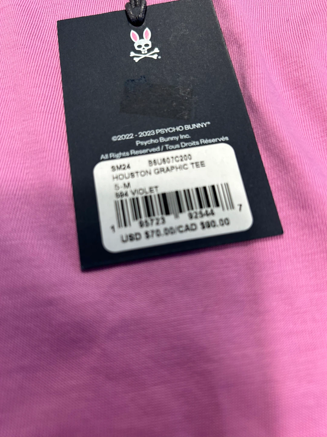 Psycho Bunny Houston Graphic Tee - Violet - SM - photo 4